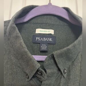 Jos. A. Bank Men's Heathered Green Shirt - Tailored Fit